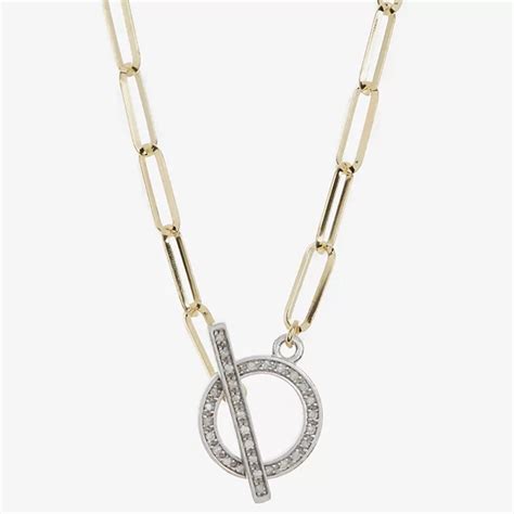 Meshmerise 18k Gold Vermeil Diamond Accent Toggle Necklace