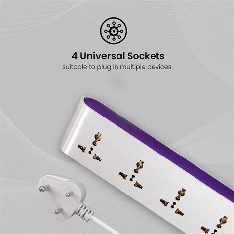 Buy Crompton Powerbox Alpha S 6 Amps 4 Sockets Extention Board (2 ...