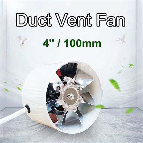220V Metal Round Duct Fan Booster Exhaust Ventilat... - Grandado