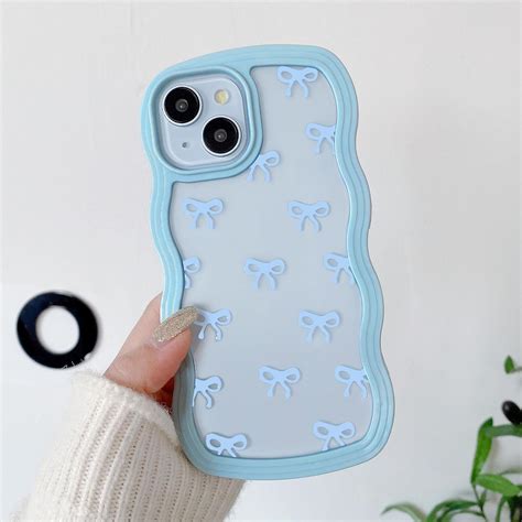Amazon.com: QLTYPRI Bow Case for iPhone 13/iPhone 14, Clear Cute Ribbon ...