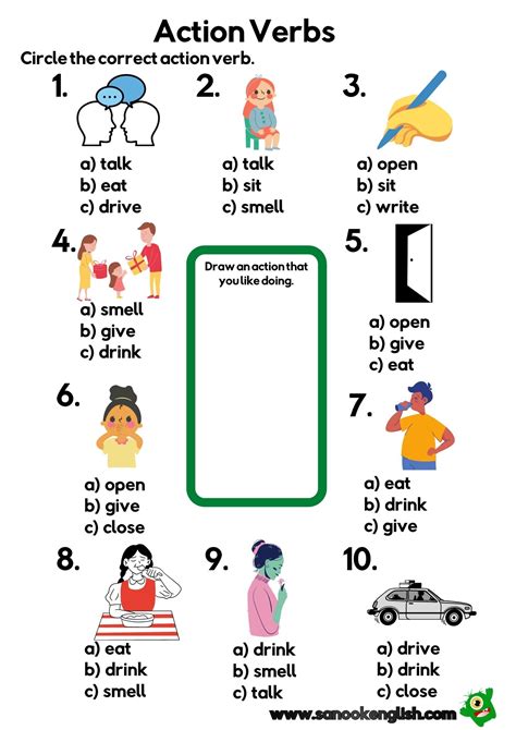 Verbs Worksheet for Kids 的图像结果