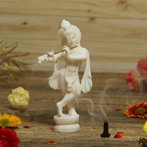 Buy Handicrafts Paradise Resin Standing Krishna Idol (6.4 cm x 3.8 cm x ...