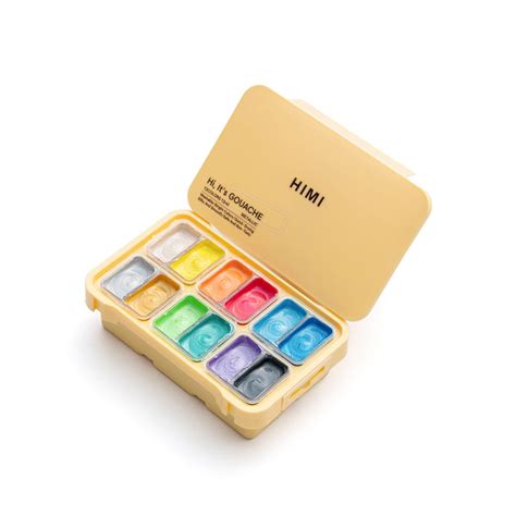 Buy Original HIMI- Mini Metallic Gouache Paints - 12 ml jelly cups x 12 ...