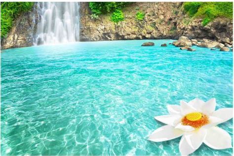 Nature Sticker Poster|Waterfall Wall Poster For Living Area|Scenery ...