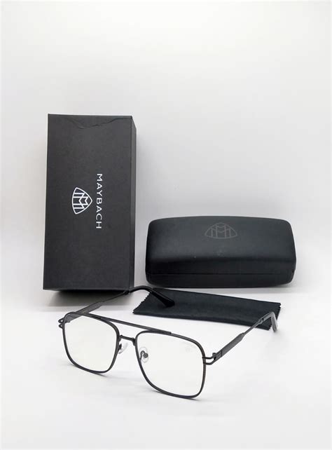 Maybach Heavy Quality New stylish Transparent white lenses with Black ...