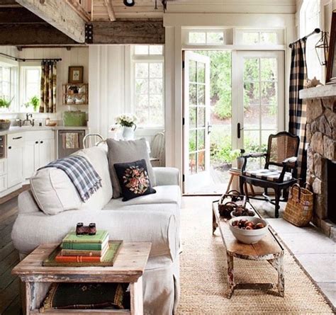 Tiny home ideas Cottage Living Rooms, Home Living Room, Living Room ...