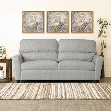 Buy Helios Lexi Fabric 3-Seater Sofa - Grey from Helios by Home Centre ...