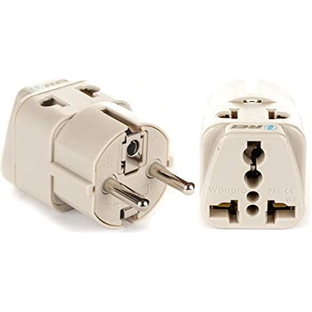 Orei India to Europe Schuko, Type E/F, Travel Adapter Plug - 2 in 1 ...