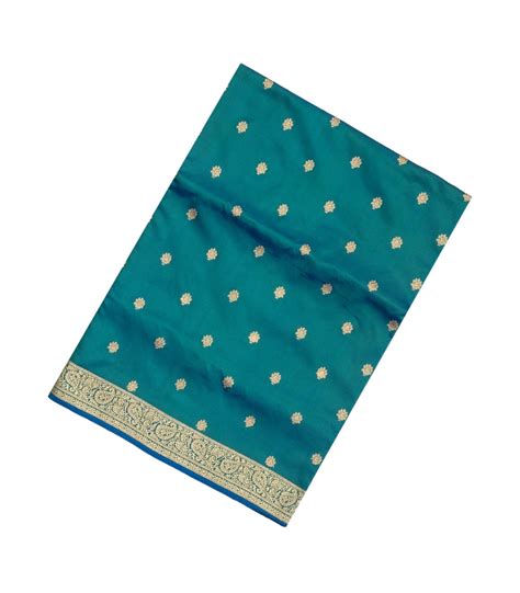 Cyan Woven Banarasi Silk Saree With Floral Motifs-BE1595 – RmKV Silks ...