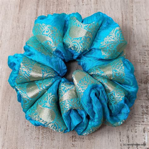 Anokhi Ada Large & Fluffy Handmade Stylish Fabric Scrunchie for Girls ...
