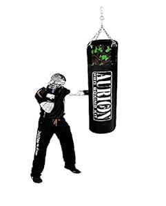 Buy AURION Strong Synthetic Leather Punching Bag 36 inch with Hand Wrap ...