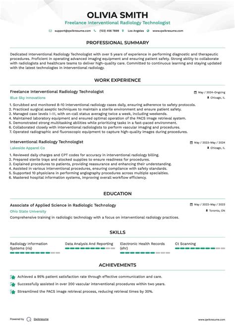 10+ Interventional Radiology Technologist Resume Samples & Templates ...
