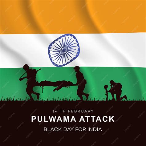 Black day of india 14 february pulwama attack poster on the indian army ...