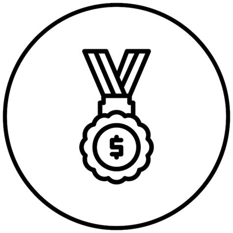 Tarnished medal vector icon illustration of corruption iconset ...
