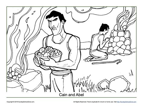 Cain And Abel Bible Story Coloring Pages