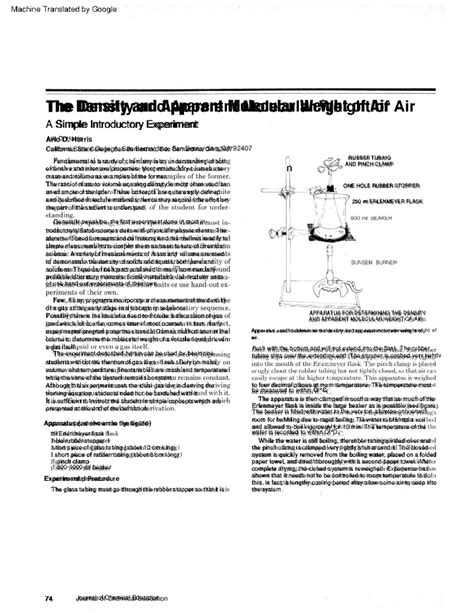 Harris 1984 - The ratio of mass to volume equaling density is most often used as an example of ...