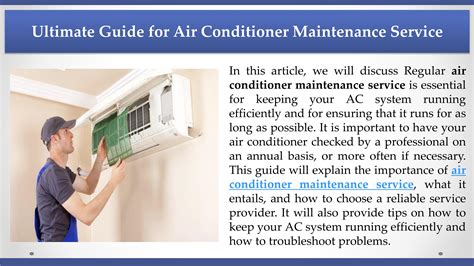 Ultimate Guide for Air Conditioner Maintenance Service by asihastings ...