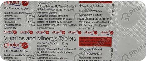 Anofer Sp Strip Of 10 Tablets: Uses, Side Effects, Price & Dosage ...
