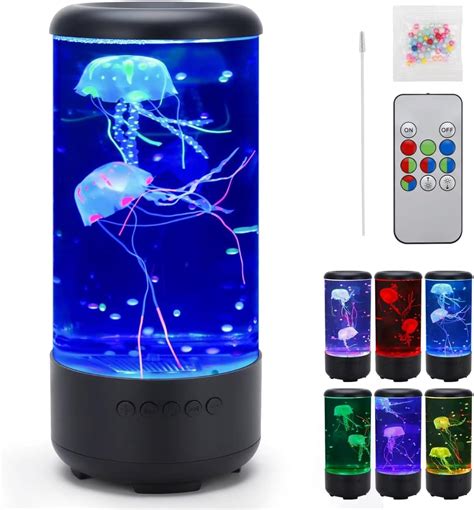 Merkury Multicolor LED Jellyfish Lamp, 9 Inch Height, 2 Artificial ...