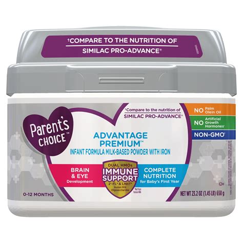 Parent's Choice Advantage Premium Powder Baby Formula with Iron, 23.2 ...