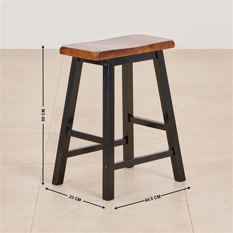 Buy (Refurbished) Tampa Solid Wood 2-Seater High Table with Stools ...