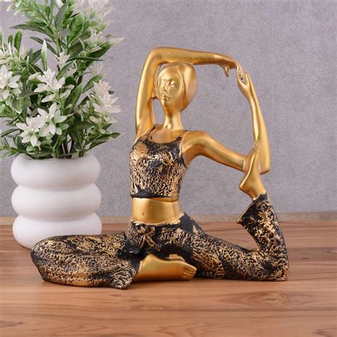 Buy SIDDHI LOOMS Suitable for Home Decor Yoga Posture Lady Statue Idol ...