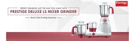 Buy Prestige 750 Watts Deluxe LS Mixer Grinder with 3 Stainless Steel ...