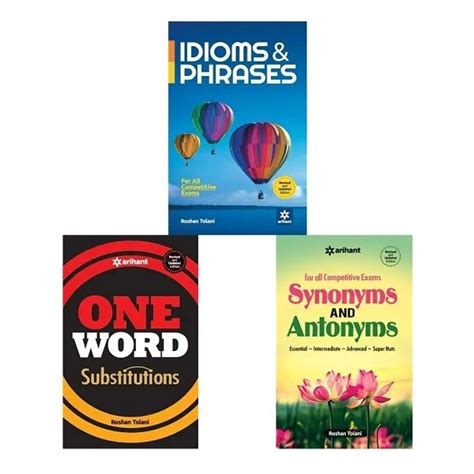 Idioms and Phrases Anglo, Synonyms and Antonyms Anglo, One Word ...