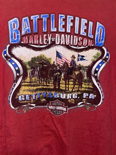 Battlefield Harley Davidson Gettysburg PA Pocket T-Sh… - Gem