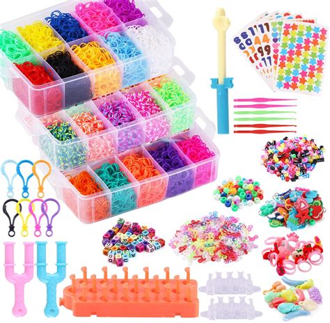 Amazon.com: Rubber Band Bracelet Kit with Hooks,15000Loom Bracelet ...
