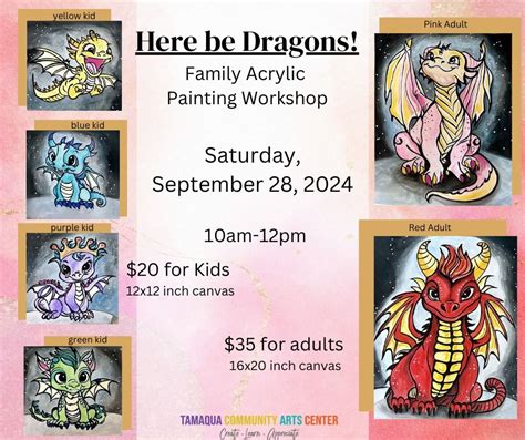 Here be Dragons! Family Acrylic Painting Workshop with Andrea Perno ...