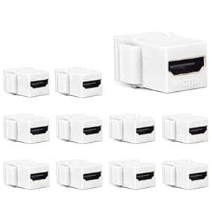 HDMI Keystone Jack, PHIZLI 10 Pack HDMI Keystone Insert Female to ...