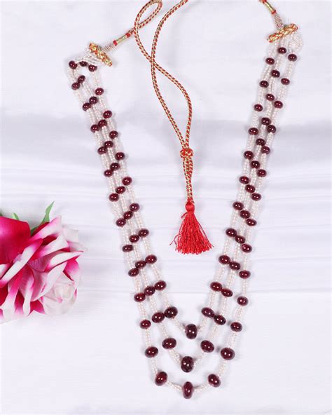 Natural Ruby & Pearl Gemstone Beads Necklace Jewellery – Raj Gems