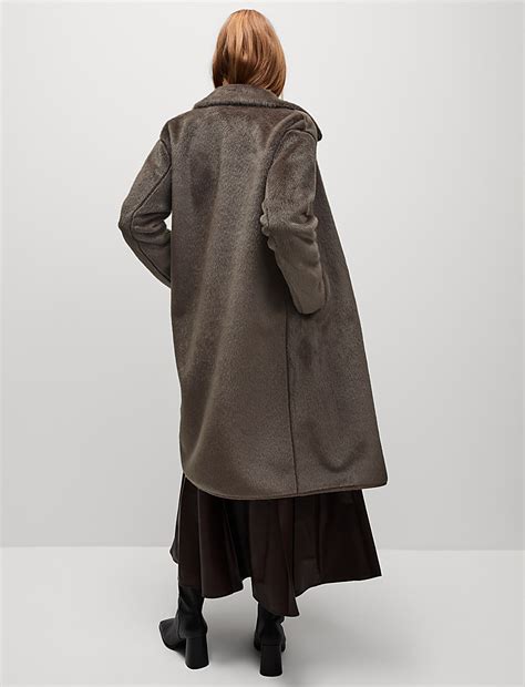 Buy Faux Fur Longline Coat at Marks & Spencer