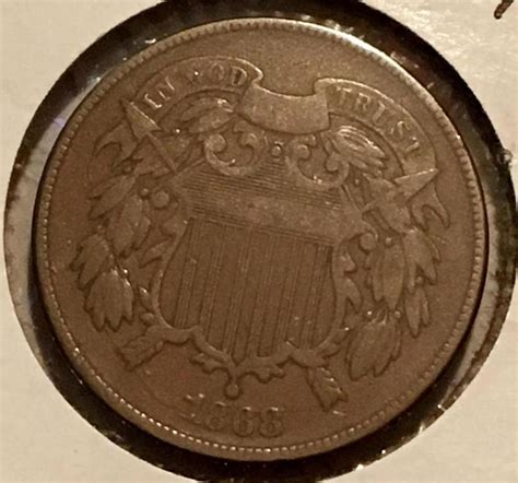 Lot - 1868 US 2-Cent Piece