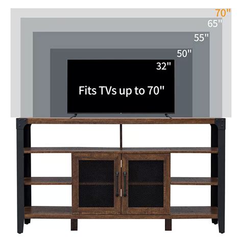 Buy OKD Industrial Rustic 33 Inch Entertainment TV Stand with Open ...