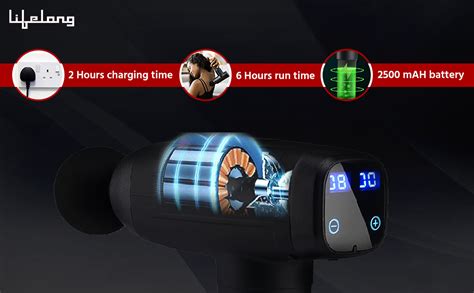 Lifelong LLGM09 Full Body Gun Massager For Pain Relief, 6 Specialized ...