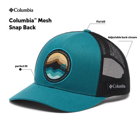 Columbia Unisex Blue Columbia Mesh Snap Back - High
