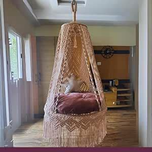 SWING SAGA Hanging Chair Mizo Macrame Swing | Handmade Home Jhula ...