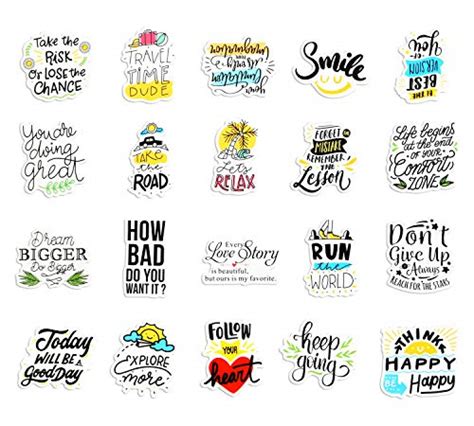 Buy Inspirational Stickers for Hydroflasks, 50 Pack Reward Motivational ...