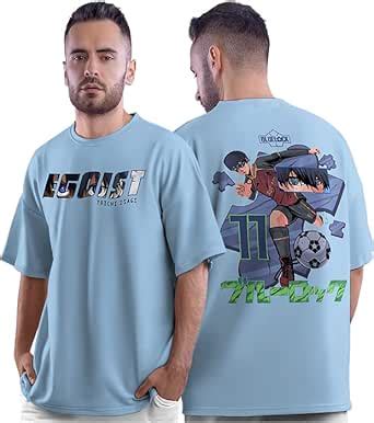 Buy crazymonk Unisex Cotton Isagi Bluelock Anime Oversized T-Shirt ...