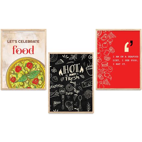 Restaurant Wall Art Paintings for Living Room - Wall Poster With frame ...