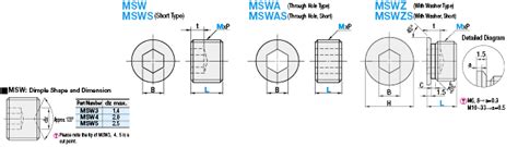 MSW6 | Standard Screw Plugs | MISUMI | MISUMI