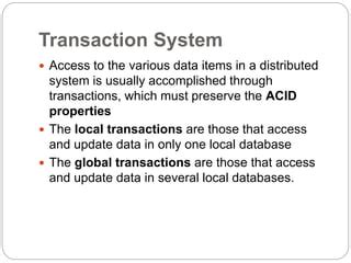 Image result for Transaction Control in Distributed Database