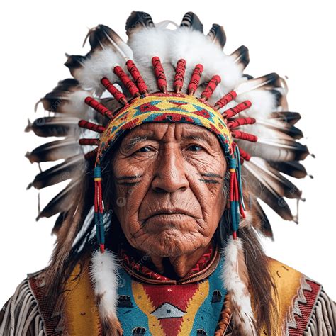 Native American Indian Chief Facing Front, Native American, Chief ...
