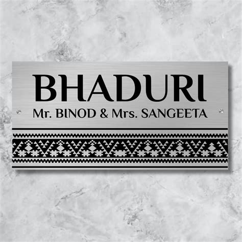 Ekat Art Stainless Steel Nameplate for Home office Outdoor Entrance ...
