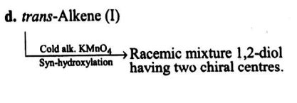 Column I Reactions Column II Stereochemistry a p Overall syn addition b ...