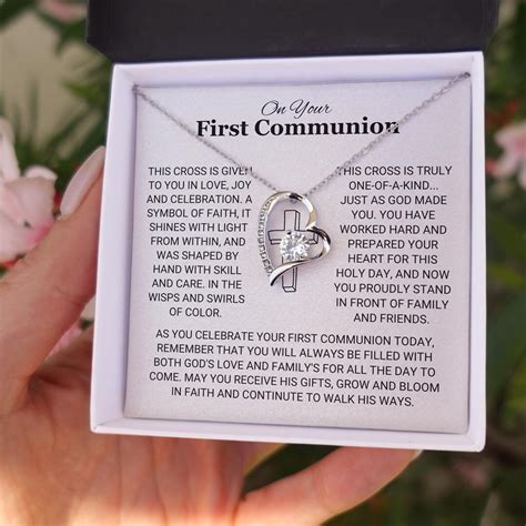 First Communion Gift for Girl Necklace 1st Communion Gift Goddaughter ...