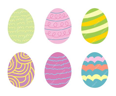 Premium Vector | Vector hand draw colorful easter egg collection