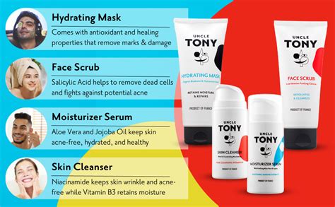 Uncle Tony Skincare Supreme Kit - Combat Dead Cells, Remove Tan ...